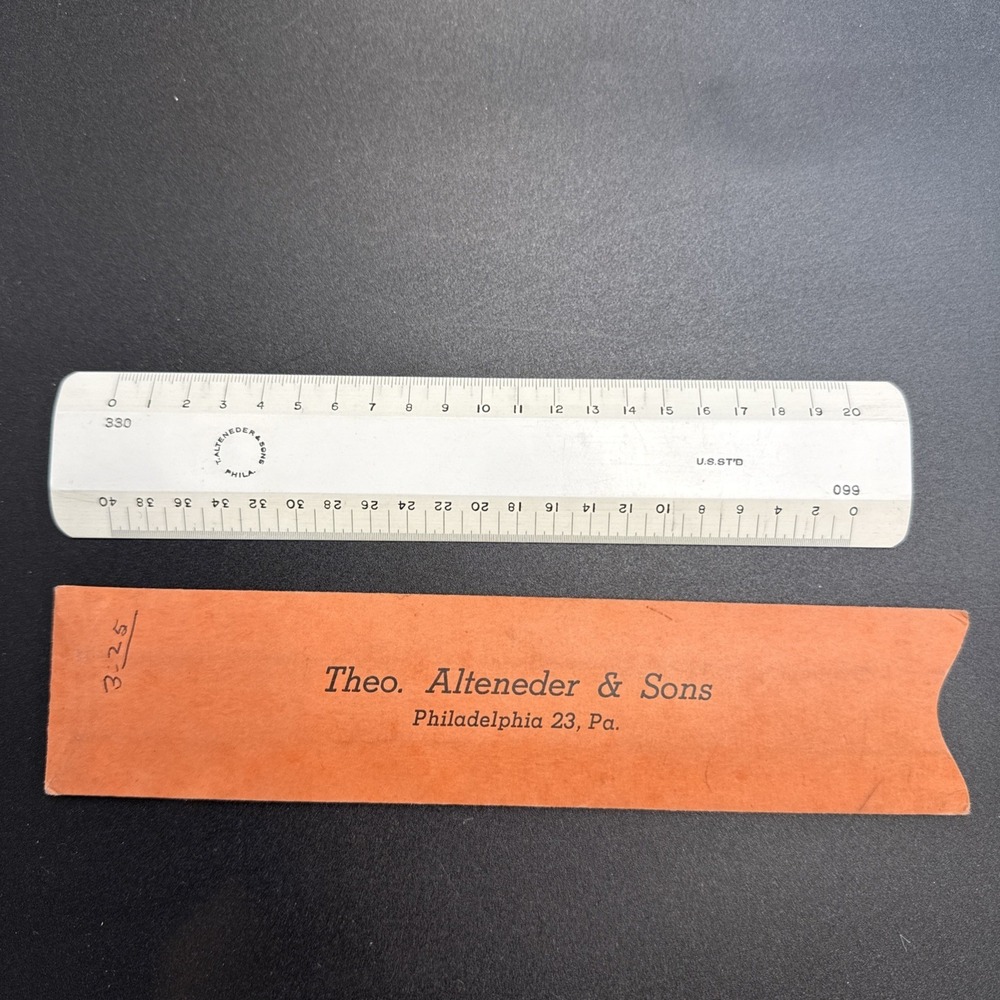 theo alteneder sons Mapping Scale Rule With Paper Sleeve